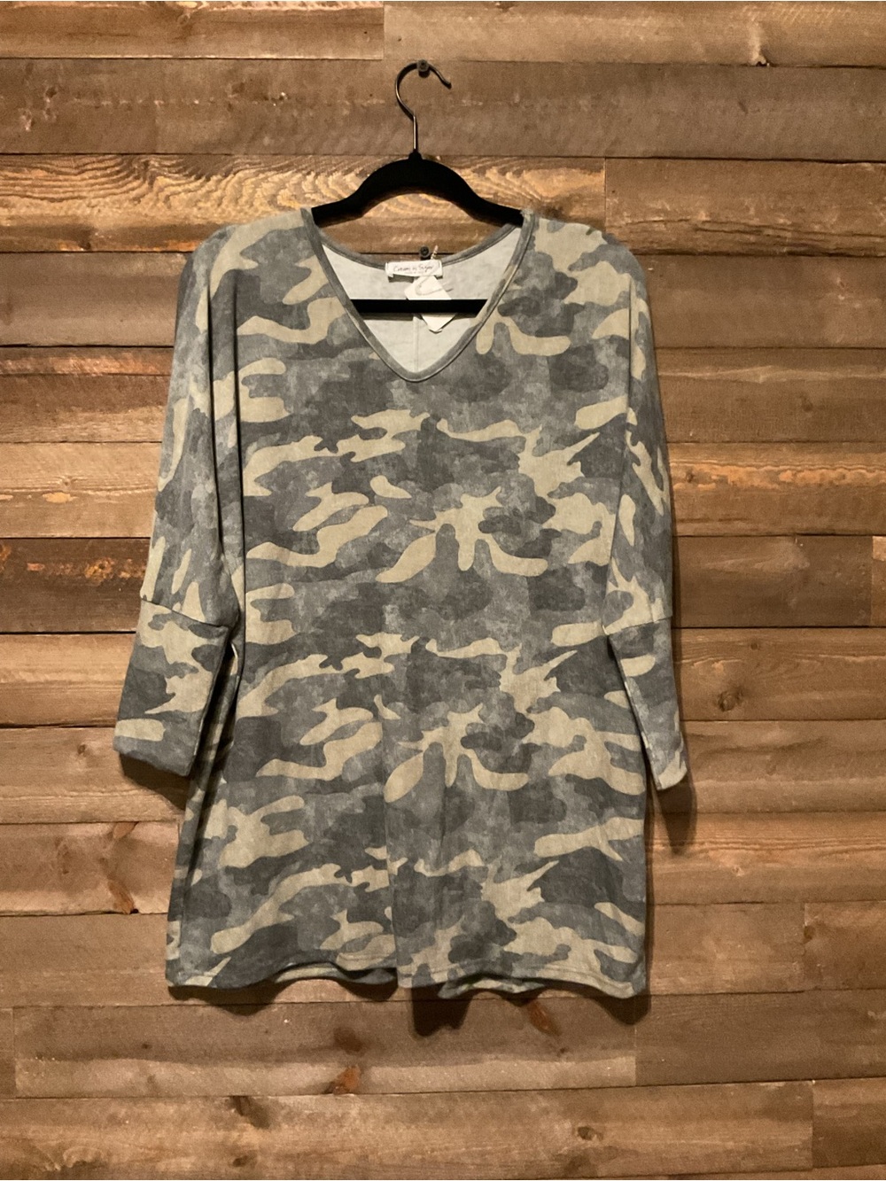 Cream N Sugar Women’s Camoflauge Soft Knit Sweater Size Medium NWT